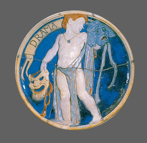 Drama, Doulton stoneware roundels, 1926