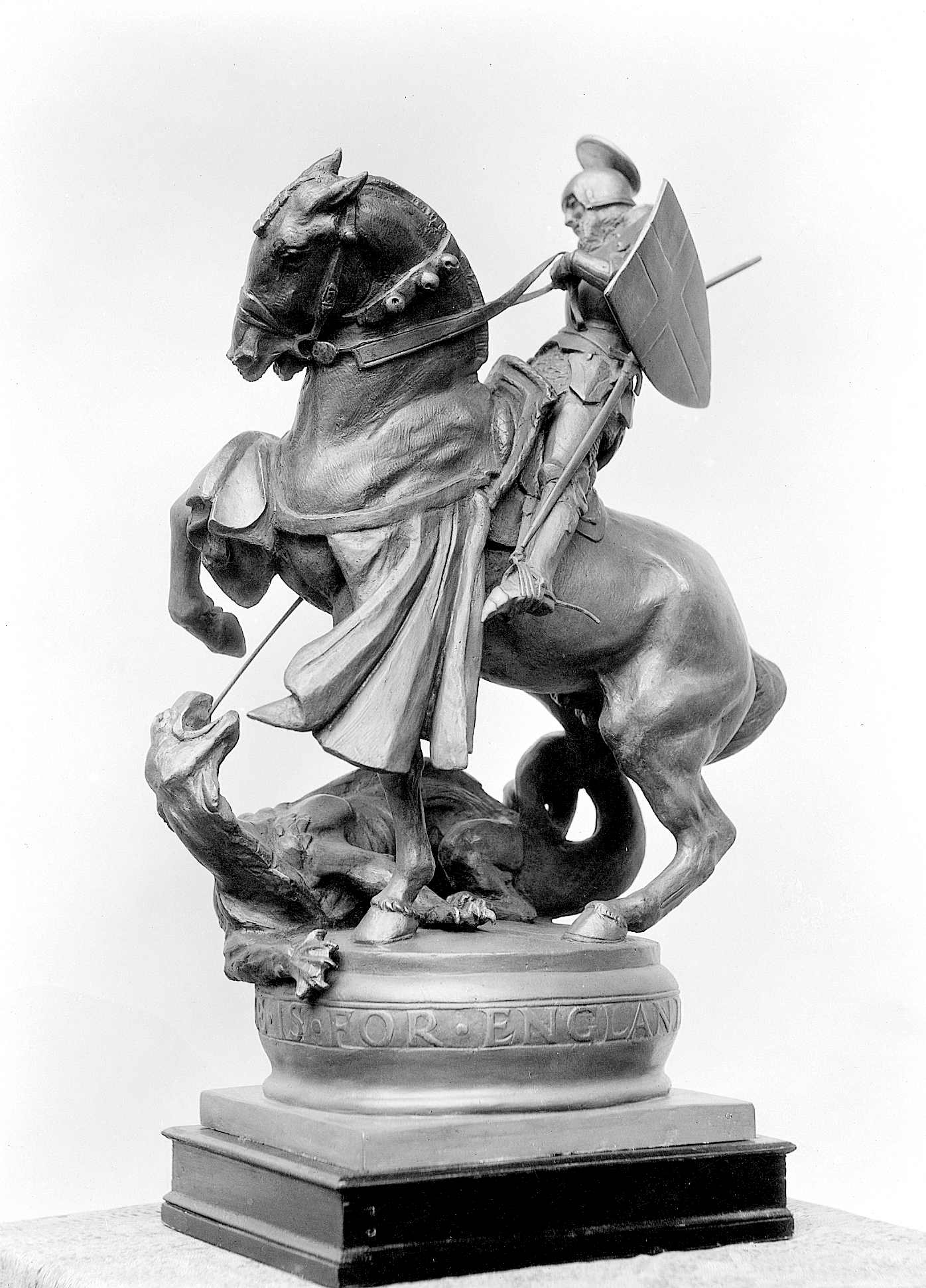 St George ‘He is for England,’ bronze statuette, 1939