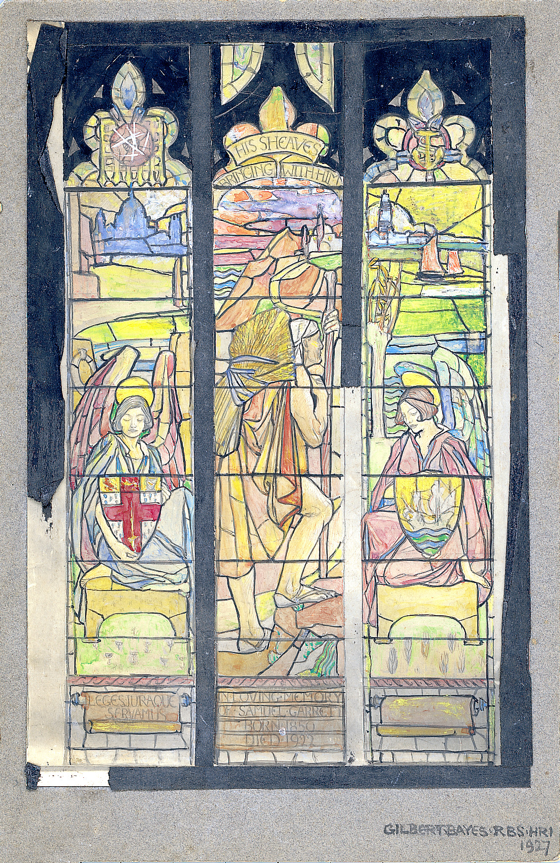 Drawing for Samuel Garrett window, Adelburgh, Suffolk