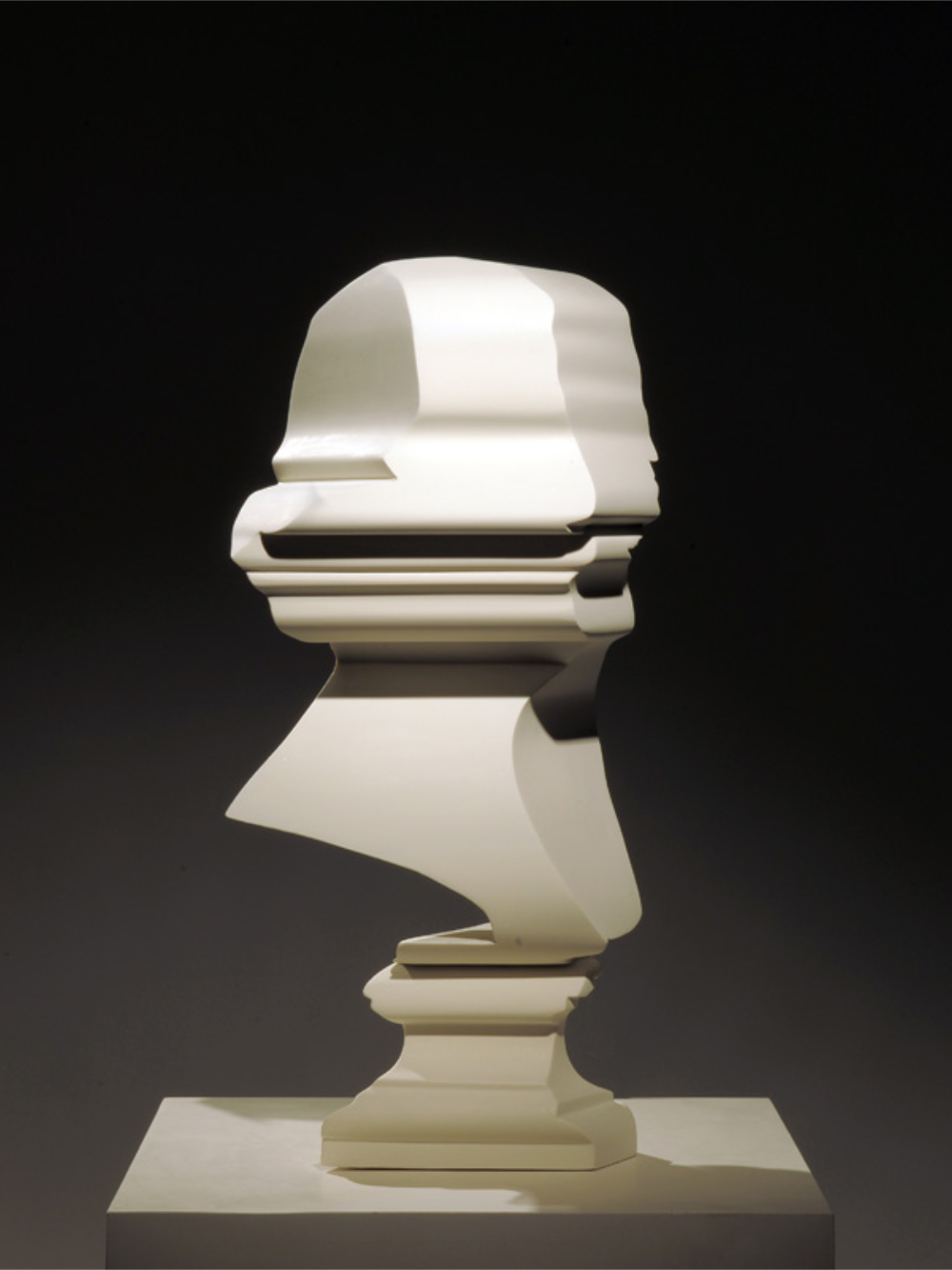 Uneasy lies the head that wears a crown, 2010, Nick Hornby. Marble resin composite.